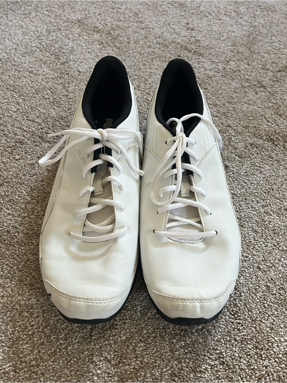 Puma White Sneakers with Black Interior